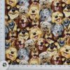 Dog Selfies Print Fabric by the Yard is a colorful colection of Happy animated dogs on all cotton fabric/44" wide. Manufactured by Timless Treasures.