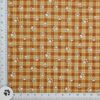 White small dog paws printed throughout ligh and darker colored copper vertical and horizontal lines on All Cotton Fabric. Made by Benartex Fabrics