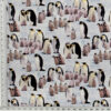 Penguins Family Print Fabric has families of Penguins huddled together snow & ice background all cotton fabric/44" wide by Elizabeth's Studio